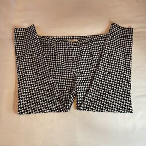 Michael Kors Pants Womens Sz XL Black White Houndstooth Pull On Slim Stretch